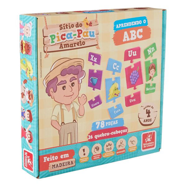 Jogo Aprendendo o ABC Sítio do Pica-Pau Amarelo Brincadeira de Criança