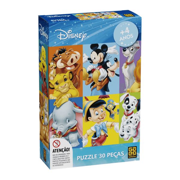 Quebra-Cabeça 30 Peças Disney Grow