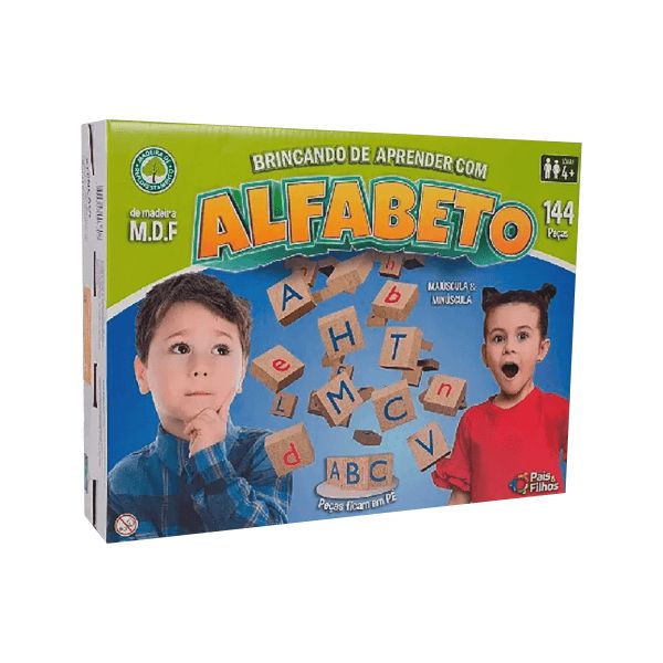 Jogo Brincando de Aprender com Alfabeto Pais e Filhos