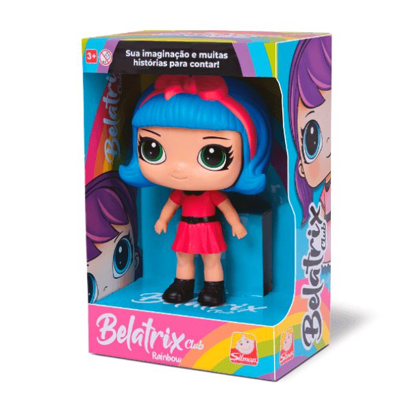 Boneca Belatrix Cabelo Azul com Laço Silmar