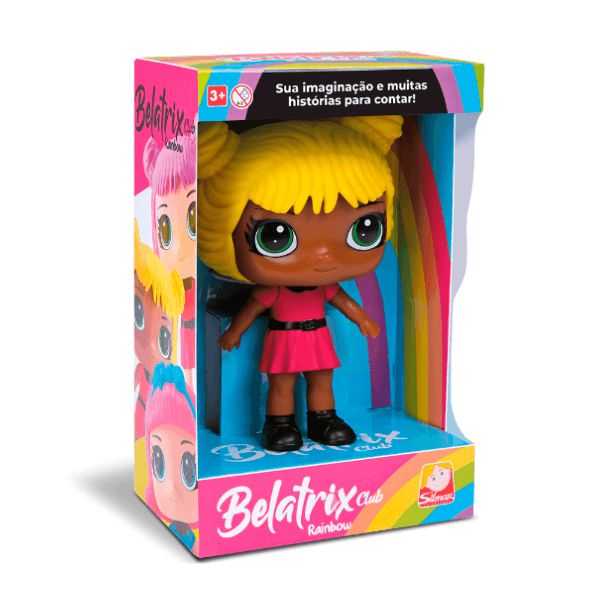 Boneca Belatrix Negra Cabelo Coque Loiro Silmar