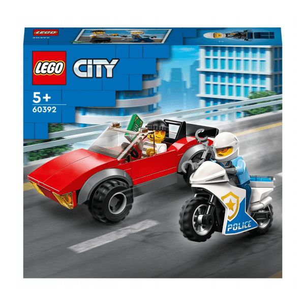 Lego City Blocos de Montar 59 Peças Perseguição Carro e Moto
