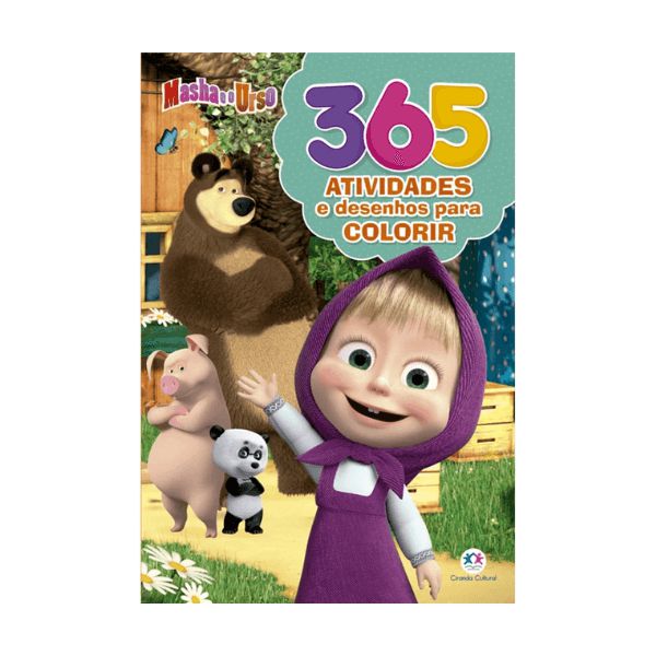 Livro Masha e o Urso 365 atividades e desenhos para colorir Ciranda Cultural