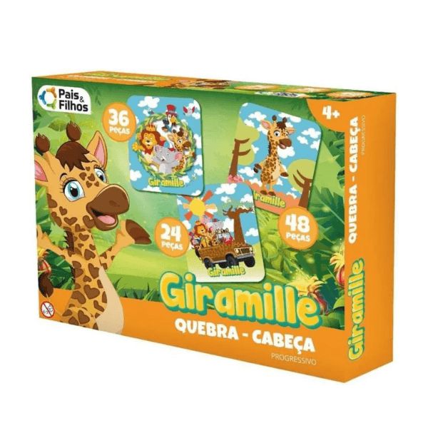 Quebra-Cabeça Progressivo Bilíngue Giramille Pais e Filhos