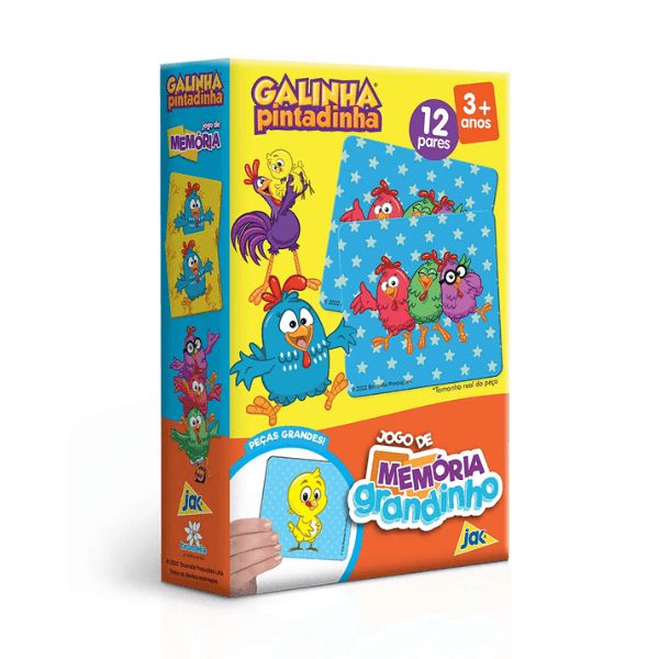 Jogo de Memória Grandinho Galinha Pintadinha Jak