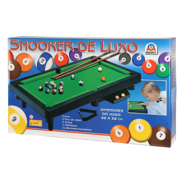 Jogo de Mesa Bilhar Sinuca de Luxo Grande Braskit