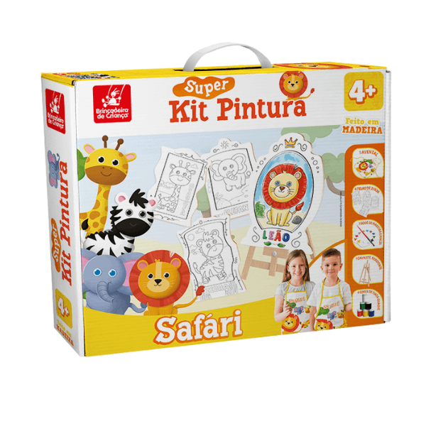 Super Kit de Pintura Safari Brincadeira de Criança