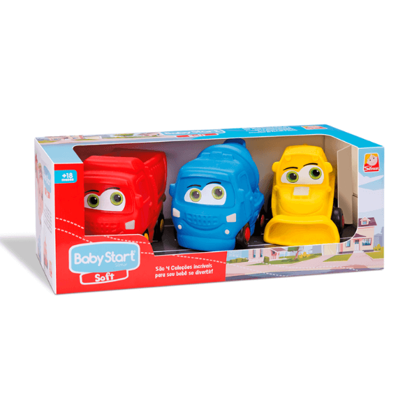 Coleção Work 3 Carrinhos Baby Soft Silmar