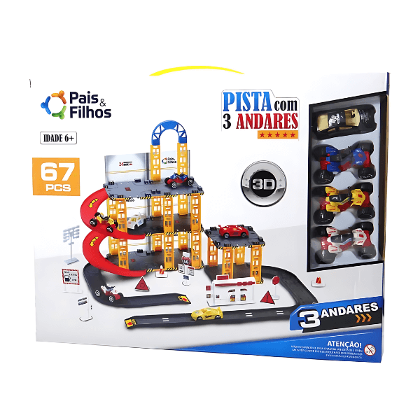 Pista Garagem com 3 Andares Pais e Filhos