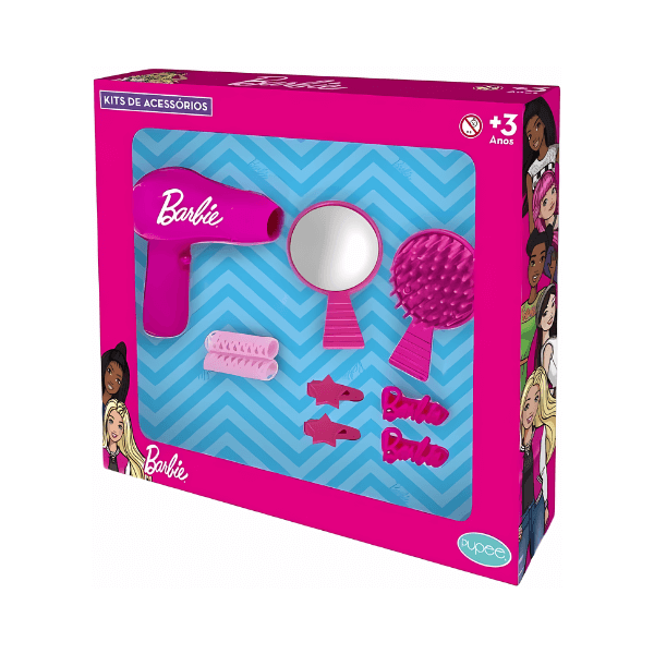 Kit Barbie Secador e Acessórios Pupee