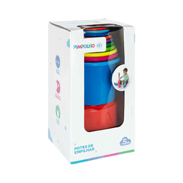 Brinquedo de Empilhar Colorido Pimpolho