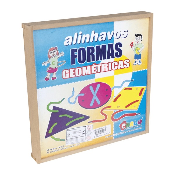 Alinhavos Formas Geométricas MDF 12 Peças em Madeira MDF Carlu