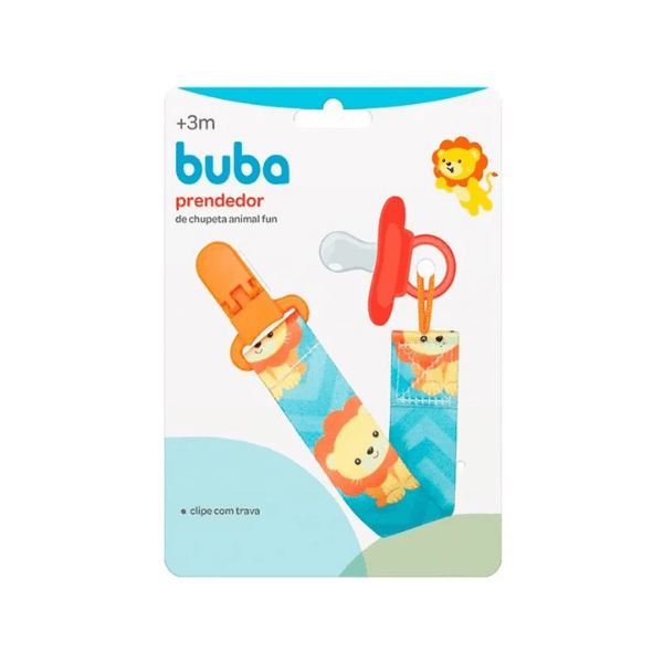 Prendedor de Chupeta Animal Leão Buba