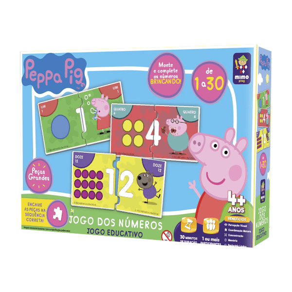 Jogo dos Números Peppa Pig Mimo