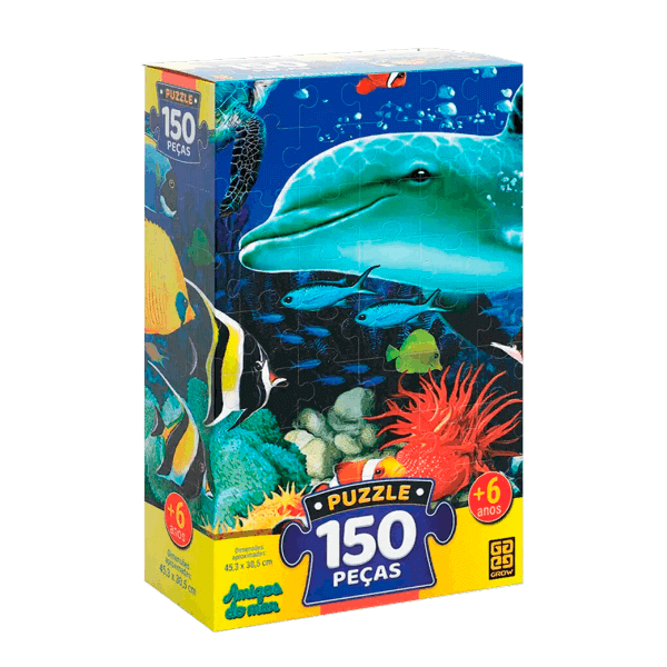 Quebra-Cabeça 150 Peças Amigos do Mar Grow