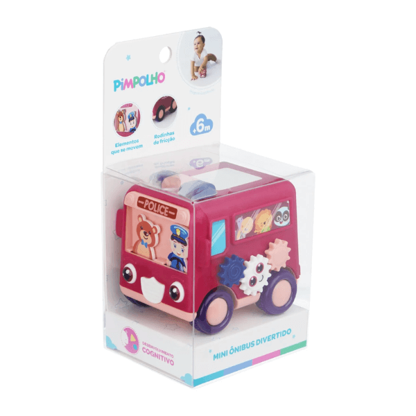 Mini Onibus Divertido Rosa Pimpolho