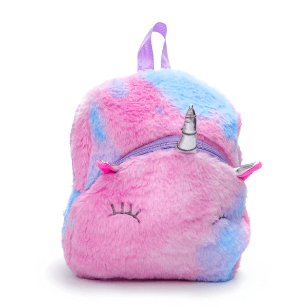 Mochila Escolar Pelúcia Unicórnio Feliz Polibrinq