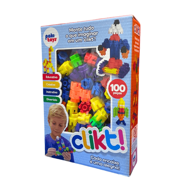 Kit de Montar Clikt 100 Peças Pakitoys