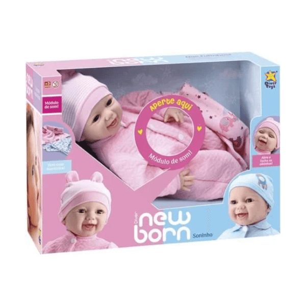 Boneco New Born Soninho Estilo Reborn Menina Divertoys