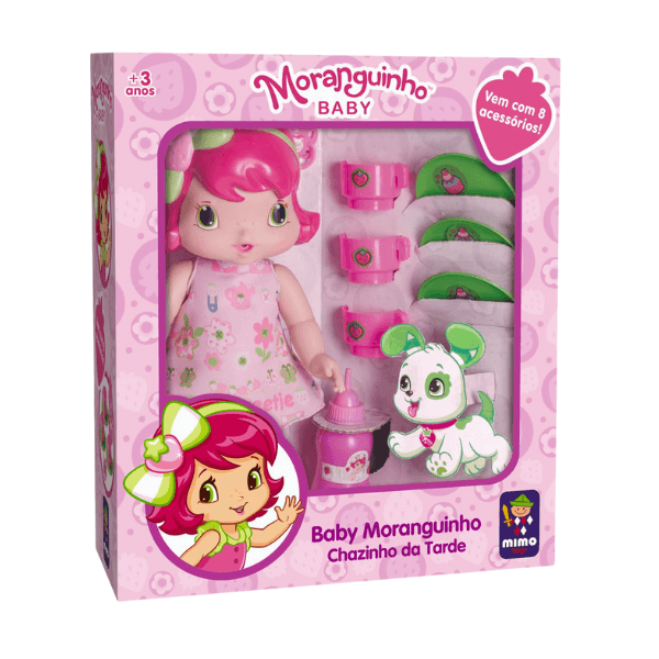 Boneca Baby Moranguinho Chazinho da Tarde Mimo