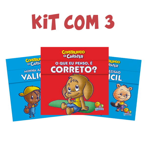 Kit com 3 Livros Coleção Construindo o Caráter