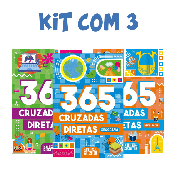 Kit com 3 Livros Cruzadas Diretas para Adultos