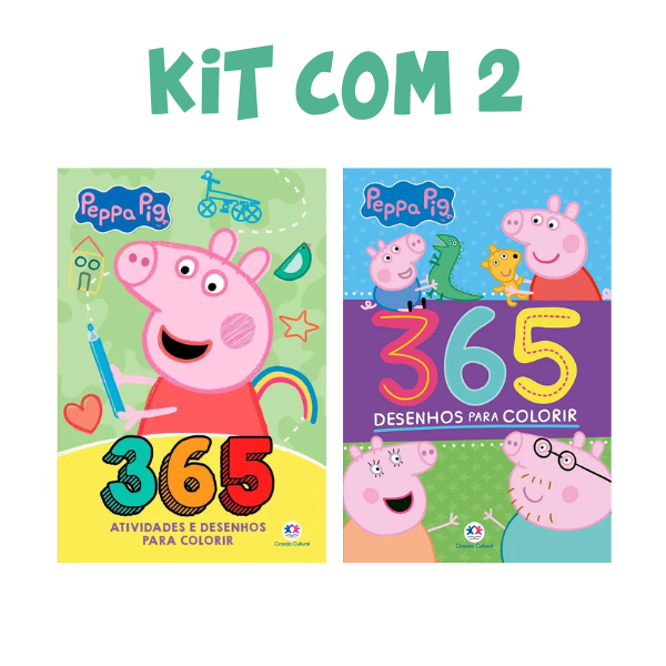 Kit com 2 Livros Peppa Pig