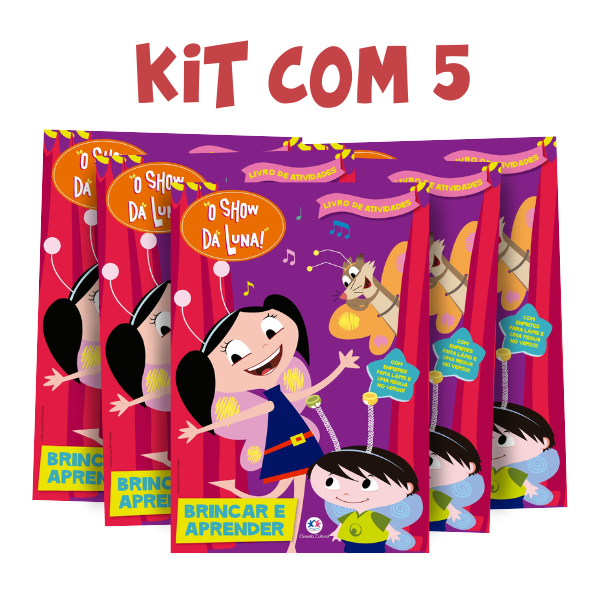 Kit com 5 Livros O Show da Luna Atividades
