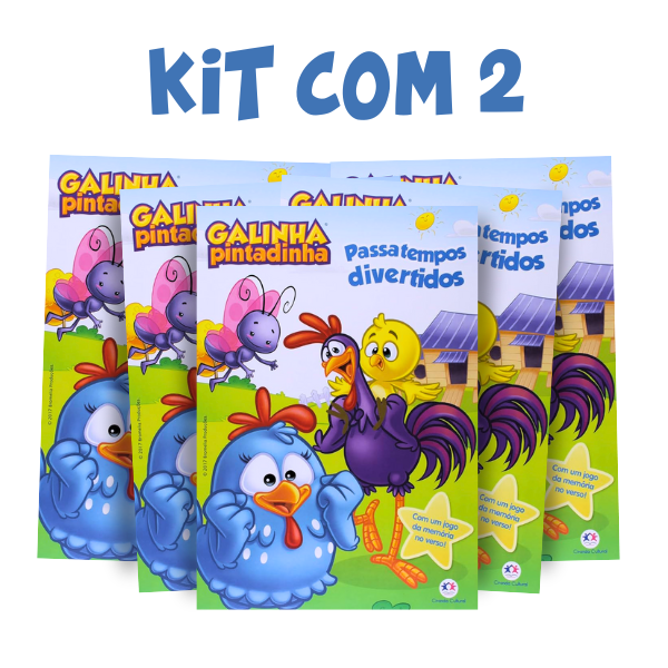 Kit com 5 Livros Galinha Pintadinha Passatempos divertidos