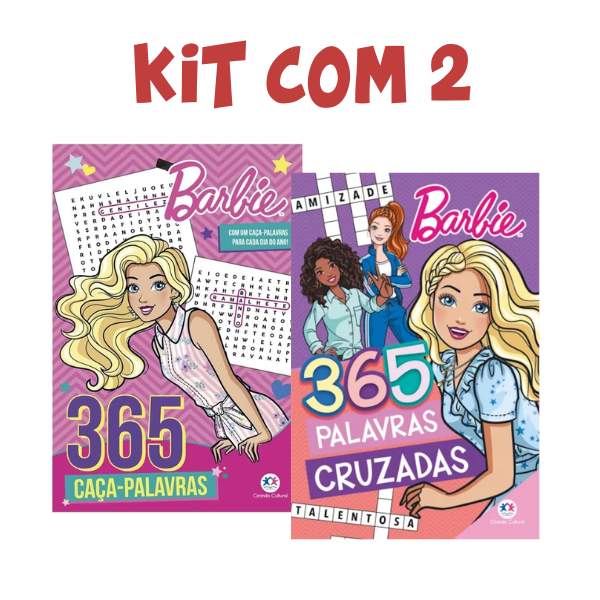 Kit com 2 Livros Atividades Barbie
