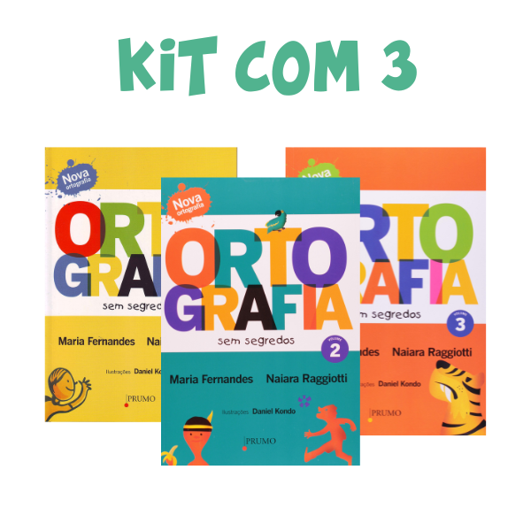 Kit com 3 Livros Ortografia sem Segredos