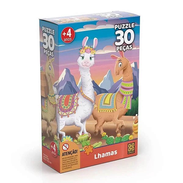 Puzzle 30 Peças Lhamas