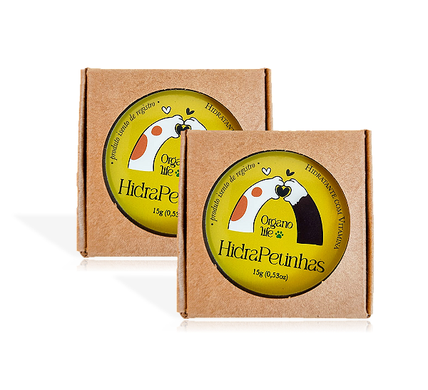 Combo 02 Hidra PETinhas - Hidratante Natural Pet De Patinhas, Focinho, Coxins