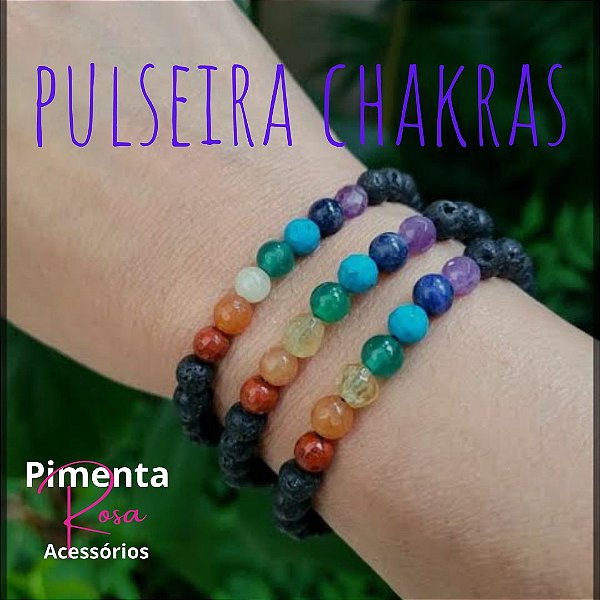 Pulseira 7 chakras com cristais