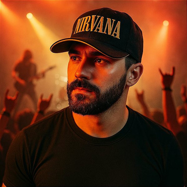 Boné rock Nirvana bordado