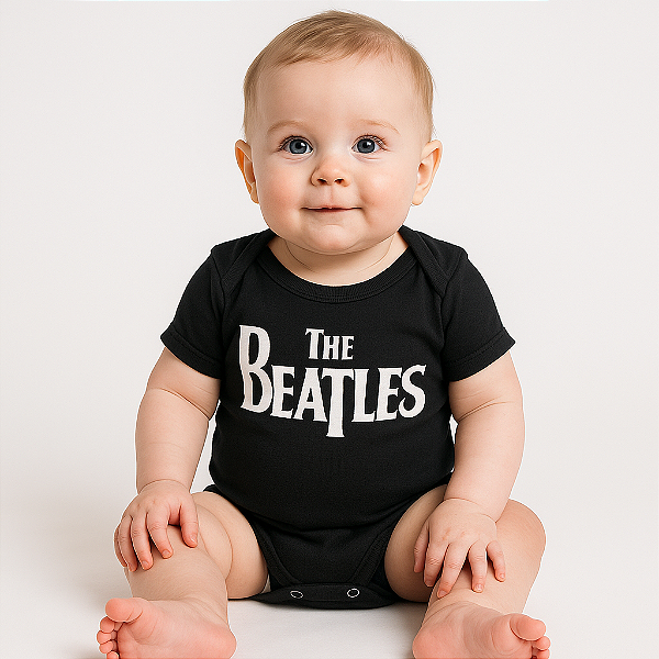 Kit com 3 bodys de bebês Rock - variados