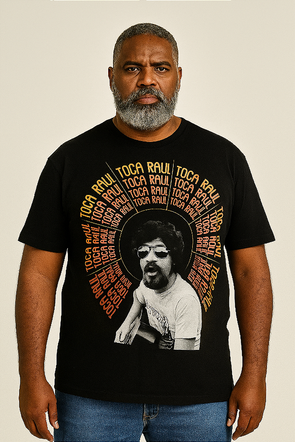Camiseta Manga Curta Raul Seixas Toca Raul