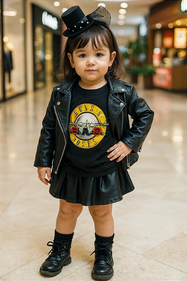 Camiseta Infantil Guns N' Roses Bullet Logo