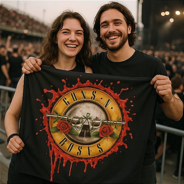 Bandeira Guns N' Roses GN' R Bloody Bullet