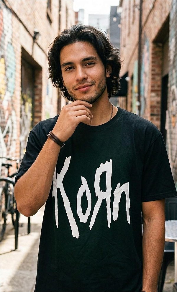 Camiseta KORN - preta Enco rock