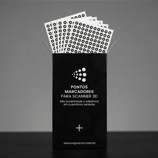 Marcadores Adesivos Refletivos para Scanner 3D 3mm 250 unidades