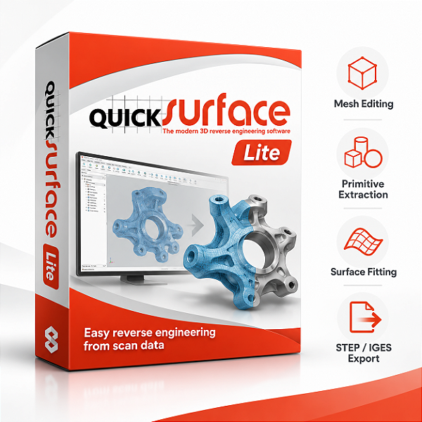 Software QUICKSURFACE LITE para Engenharia Reversa - Assinatura de 12 Meses