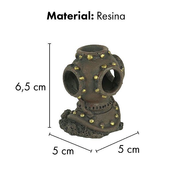 ENFEITE DE RESINA SOMA DECO ESCAFANDRO