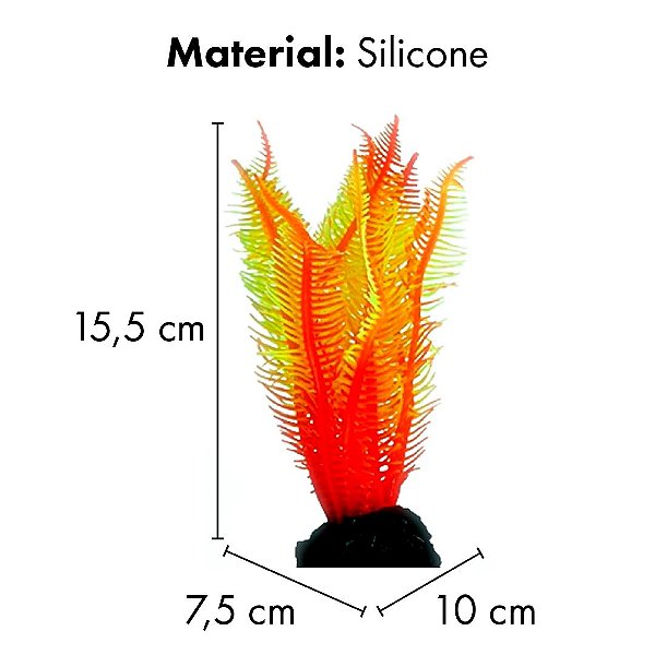 ENFEITE DE SILICONE SOMA CORAL XENIA VERMELHA 04