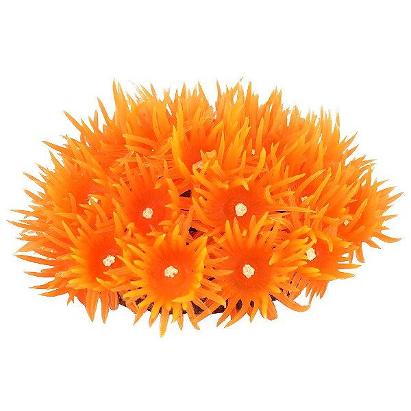 ENFEITE DE SILICONE SOMA CORAL GONIOPORA VERMELHA