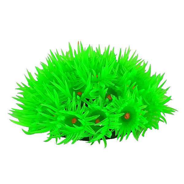 ENFEITE DE SILICONE SOMA CORAL GONIOPORA VERDE