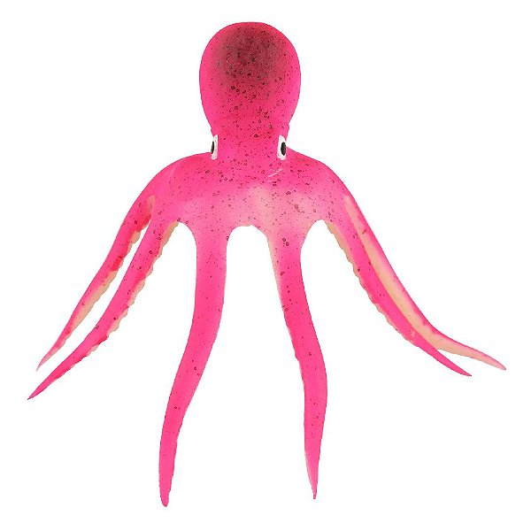 ENFEITE DE SILICONE SOMA JELLY OCTOPUS ROSA