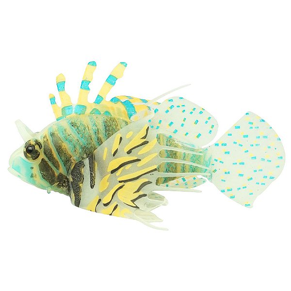 ENFEITE DE SILICONE SOMA JELLY LIONFISH AMARELO E PRETO