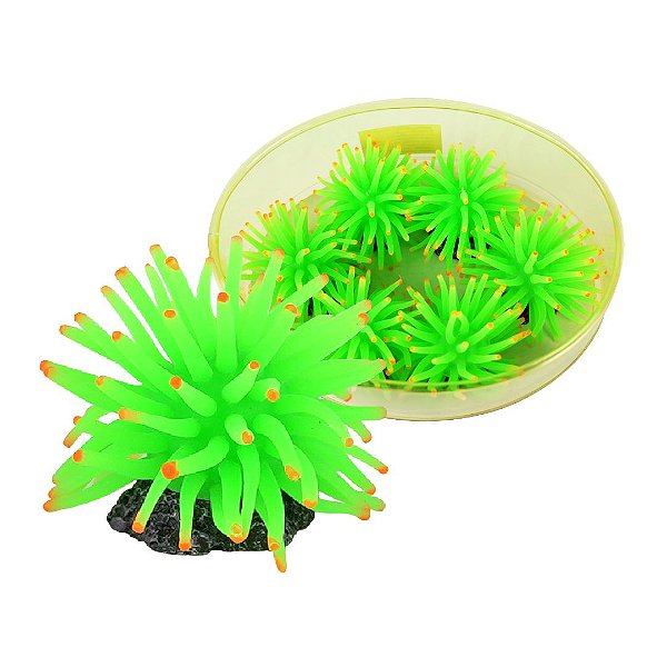 ENFEITE DE SILICONE SOMA ANEMONA SHORT VERDE  4,5 CM (6 UN)