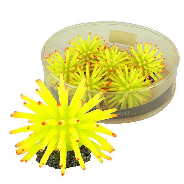 ENFEITE DE SILICONE SOMA ANEMONA SHORT AMARELA  4,5 CM (6 UN)